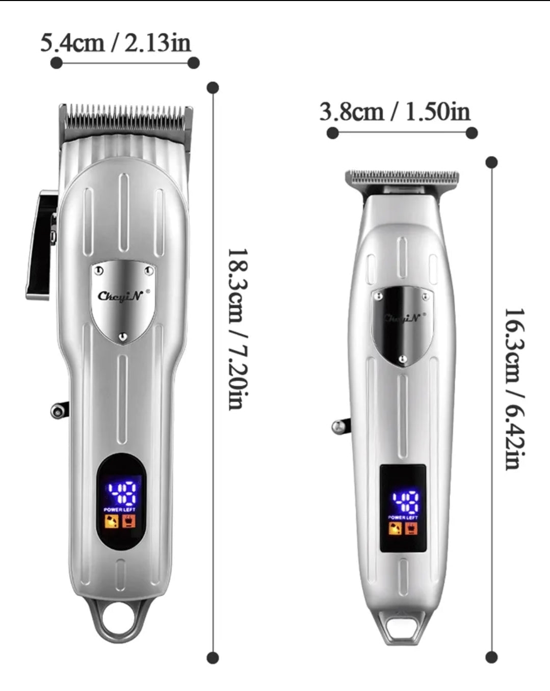 Kit Máquinas Cortadoras de Cabello Barberia Profesional bateria recargable
