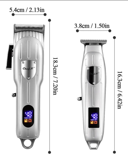 Kit Máquinas Cortadoras de Cabello Barberia Profesional bateria recargable