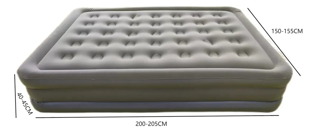 Colchón Inflable Queen Size +2almohada+bomba Aire 200x150x40