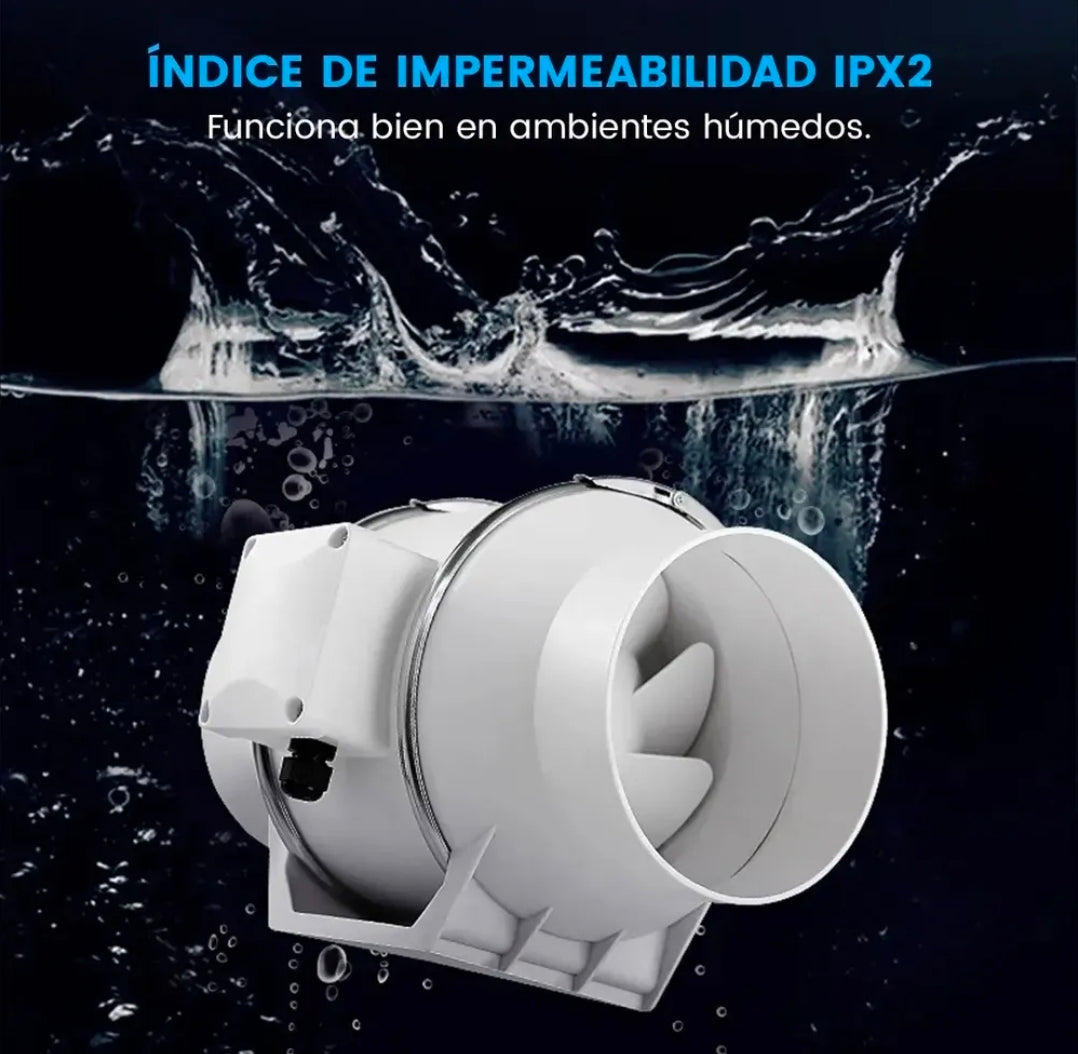 Extractor De Aire Industrial Potente Silencioso De 4 Pulgadas