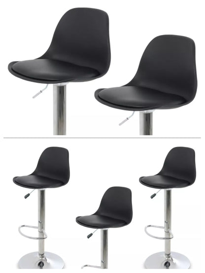 5 bancos modelo Tulip con asiento acolchado