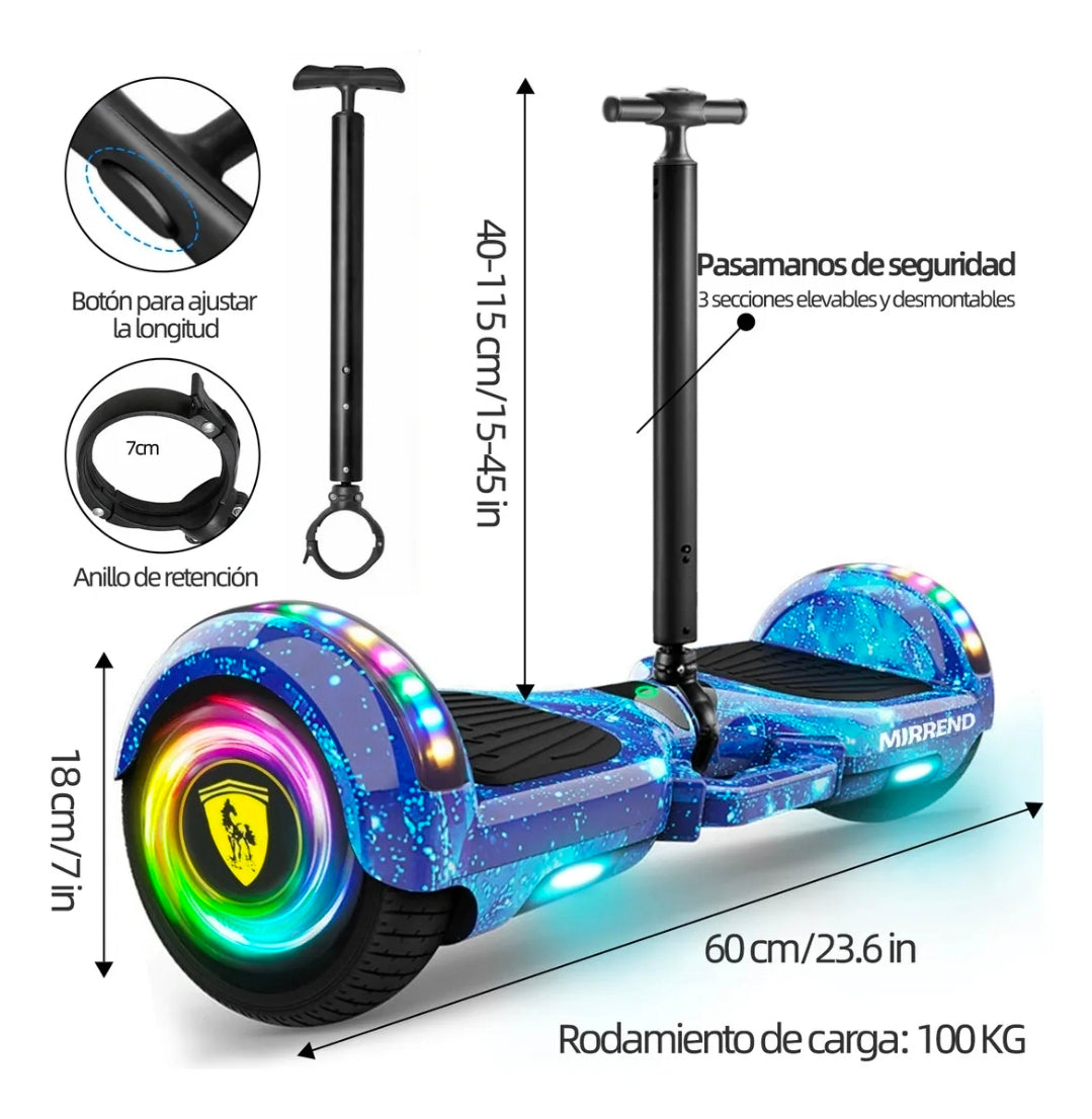 Patín Eléctrico Hoverboard Bluetooth MIRREND 6.5" Para Niño