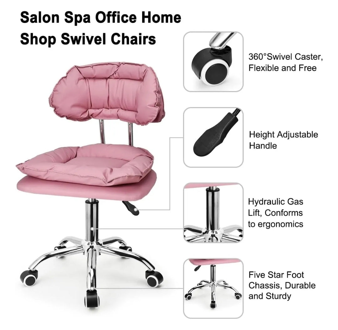 Silla rodante giratoria elevable