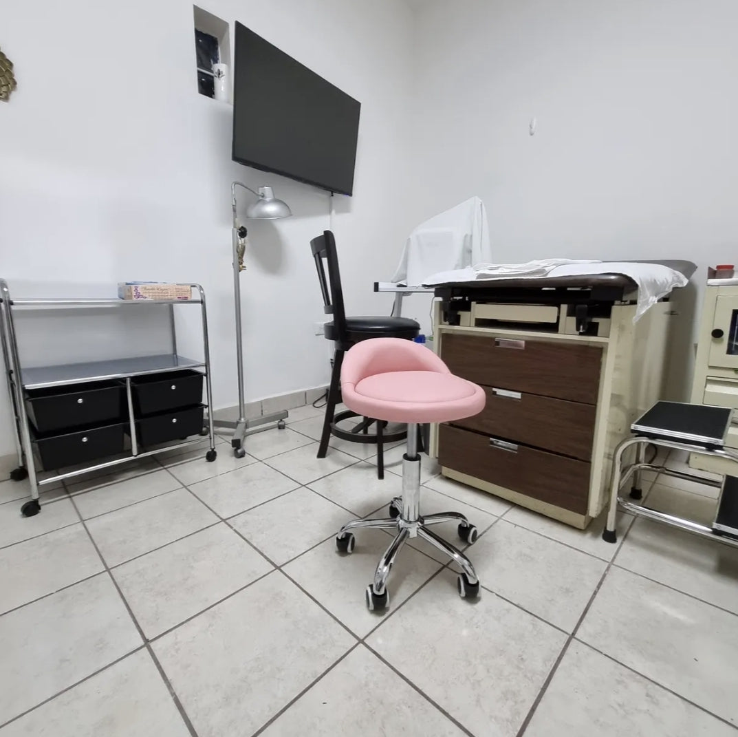 Banco Taburete  Con Ruedas Para Salón Spa