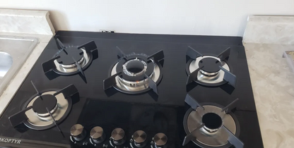 Parrilla vidrio templado 5 quemadores Bokoptyr