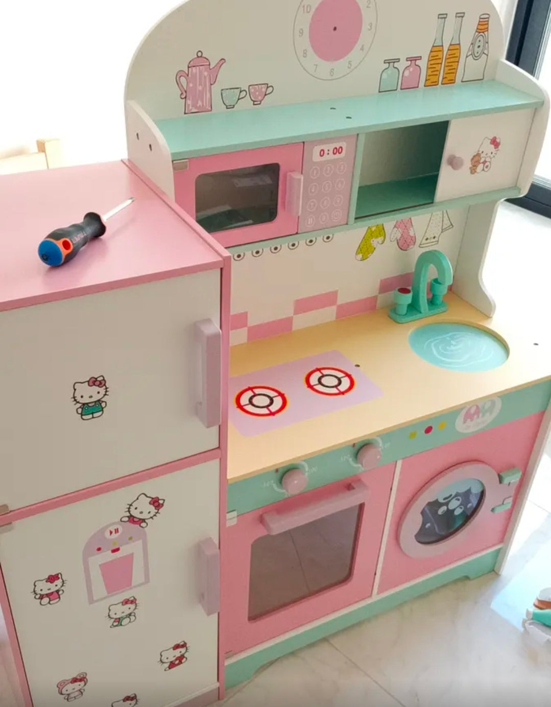 Cocinita infantil con lavadora 101x29x101cm