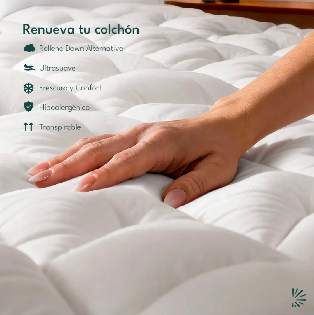 Dreamlab Cubre Colchón De Premier Extra Relleno De Microfibras Recubiertas En Gel