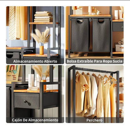 Closet ropero con cesto