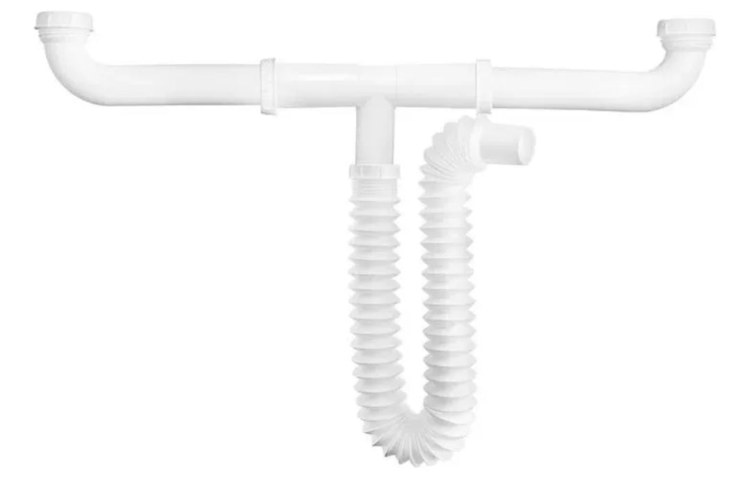 Kit De Fregadero Tarja Tina Doble Acero Inoxidable 84x48cm