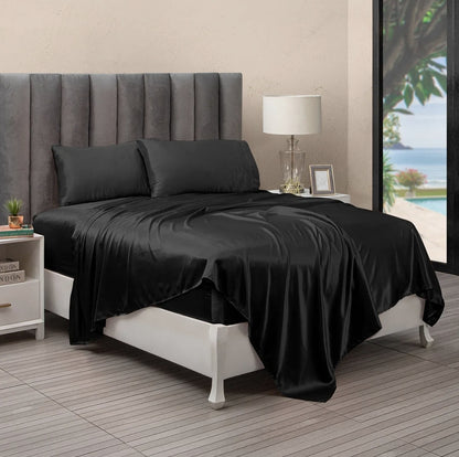 Sábana Lujosa De Satín matrimonial