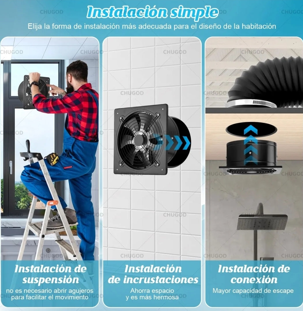 Extractor de aire 12" 150w 4800m³/h