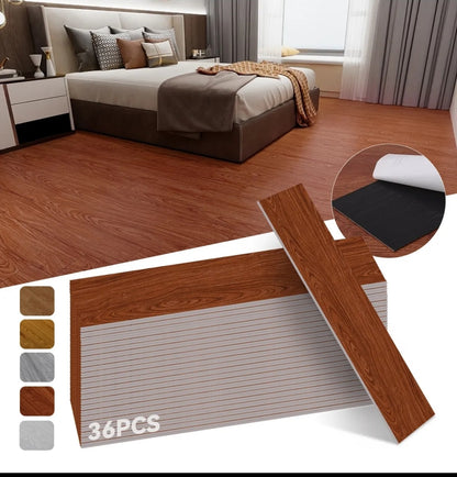 Piso Tipo Duela Autoadherible Sintética PVC