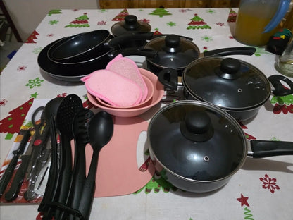 Batería de cocina 27 piezas Aluminio Antiadherente Novry