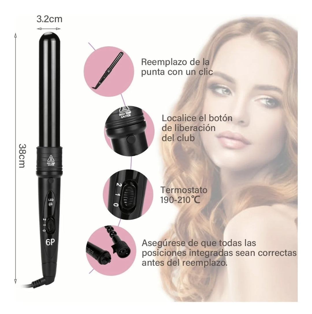 Rizadora para cabello 6 En 1