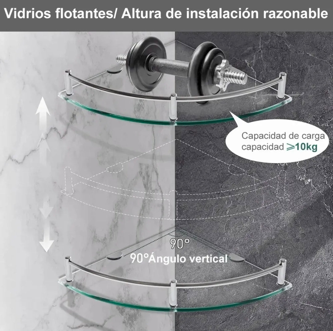 Repisas flotantes esquineras 6 piezas