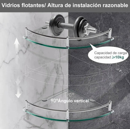 Repisas flotantes esquineras 6 piezas