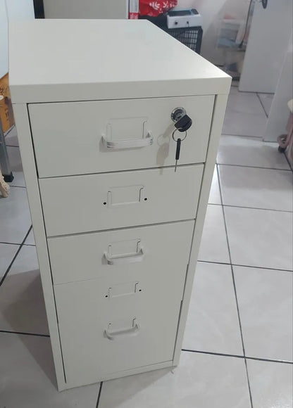 Archivero Metálico 5 Gavetas Para Oficina con Ruedas