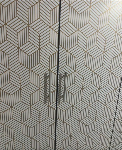 Papel tapiz para pared Oro Hexagonal Autoadhesivo