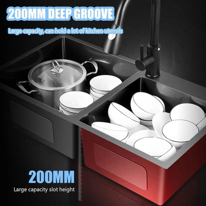 Fregadero de cocina acero inoxidable kit completo Tarja doble tina