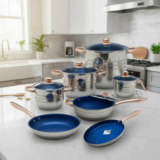 Batería Anabella Royal Haus De Cocina Acero Inoxidable 13 Pz Color Azul