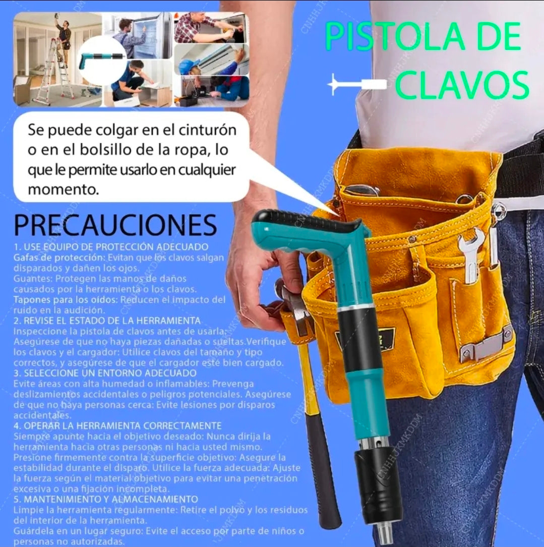 Pistola de clavos portátil