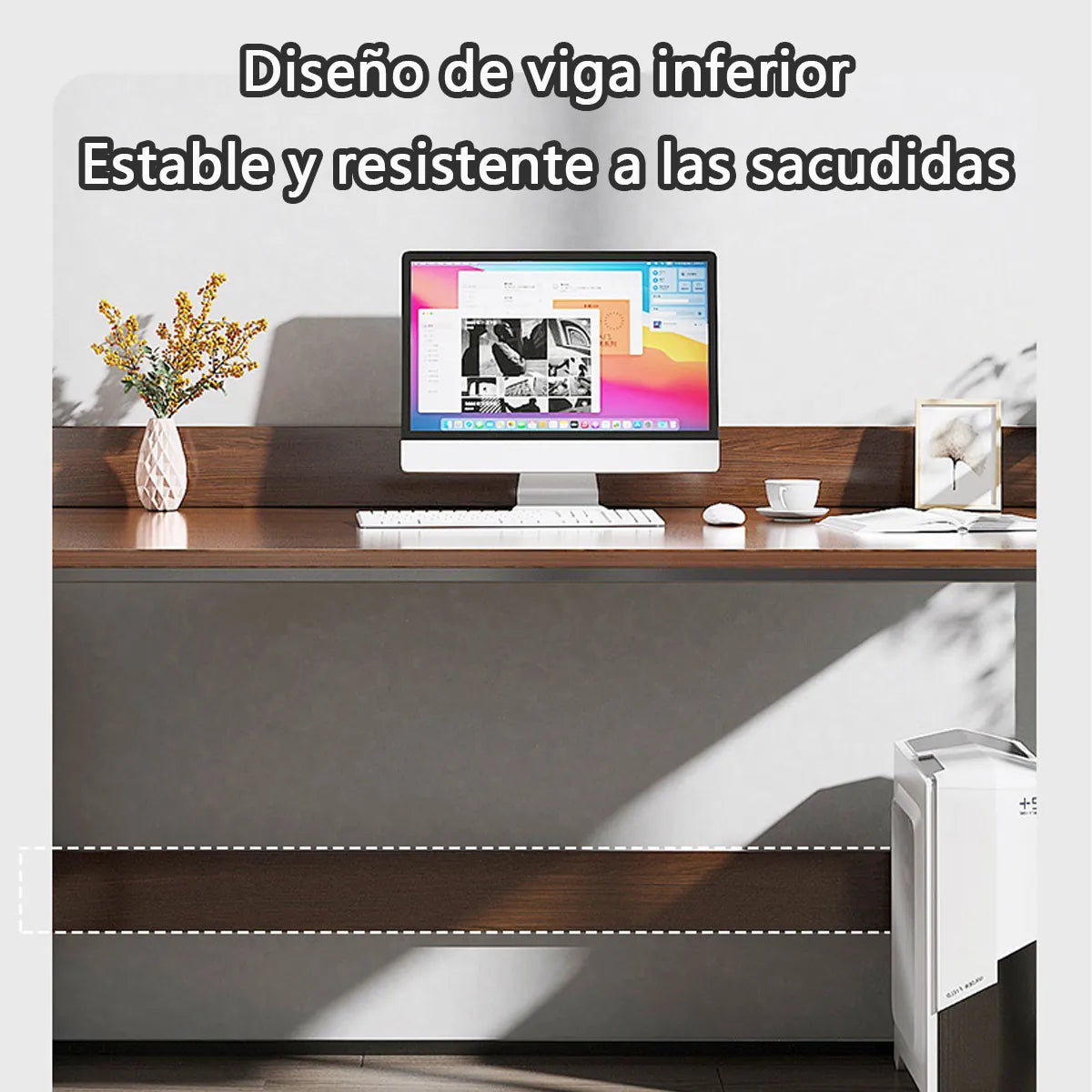 Escritorio De Oficina Minimalista con 2 Cajones 1.2m