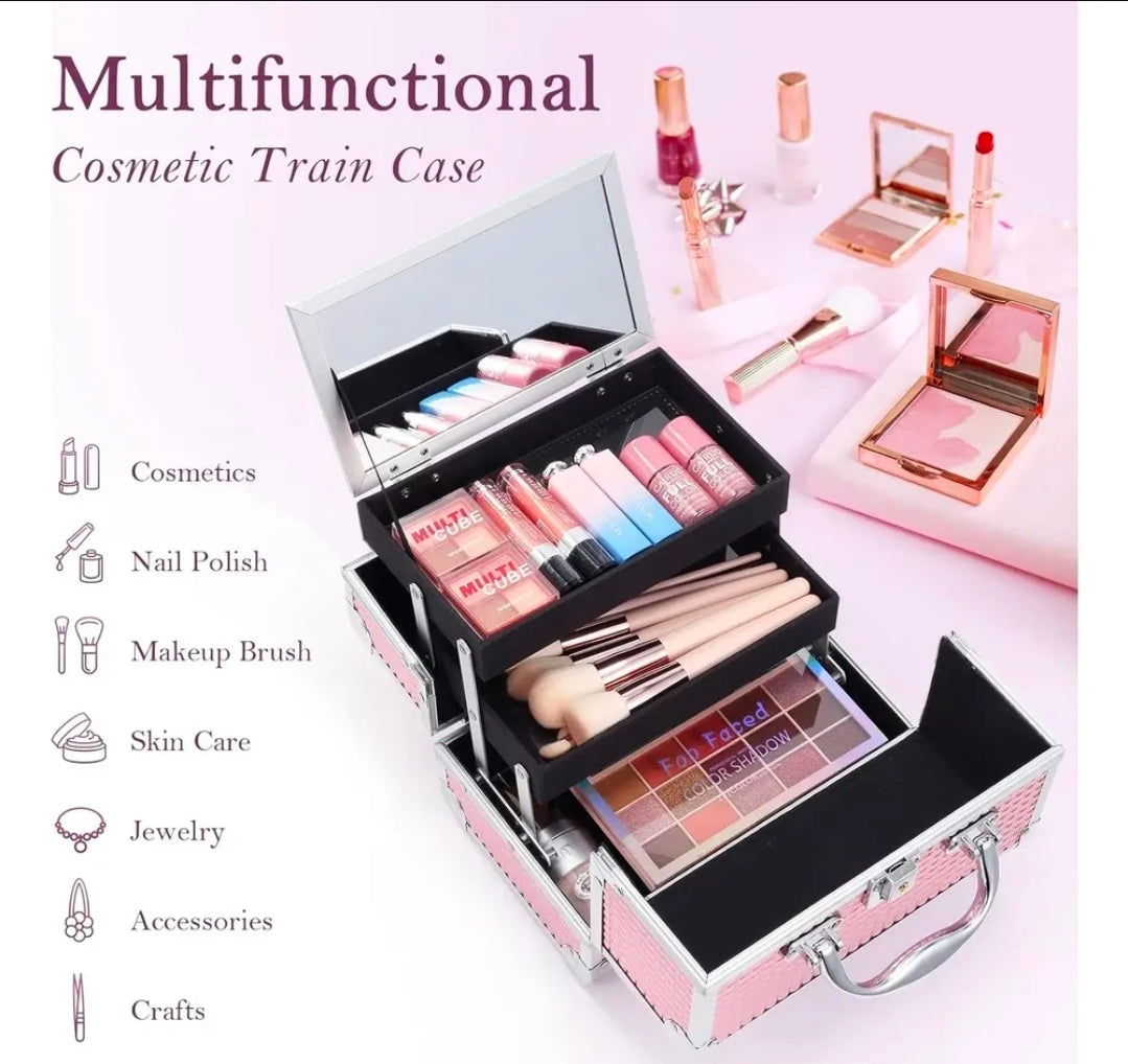 Neceser Maletín Reforzado Cosmetiquera Belleza Profesional 22x15x15cm