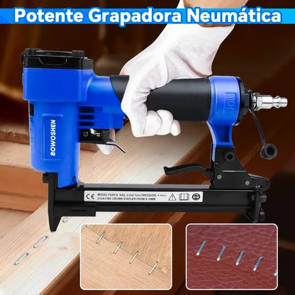 Engrapadora Neumática BOWOSHEN Industrial Profesional Con 1000 Grapas Calibre 22