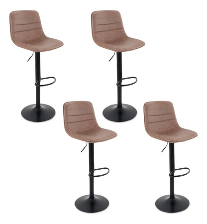 4 bancos altos cuero sintético