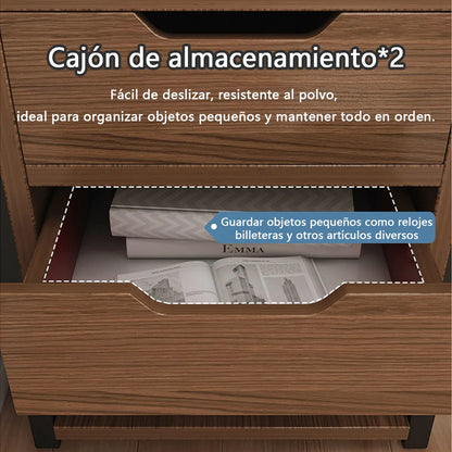 Escritorio De Oficina Minimalista con 2 Cajones 1.2m