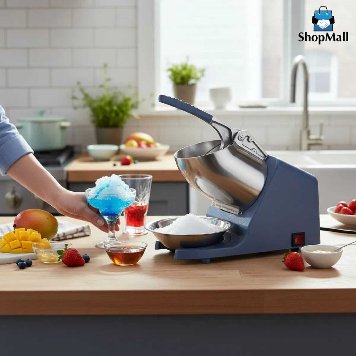 Maquina Trituradora De Hielo Para Raspados Electrica 500w