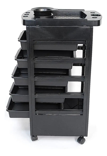 Carrito Auxiliar Letmex Bm3634 Negro Con Bowl Negro