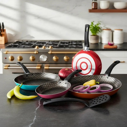 Juego De 5 Sartenes Cinsa Fashion Cook Con Antiadherente Thermocell