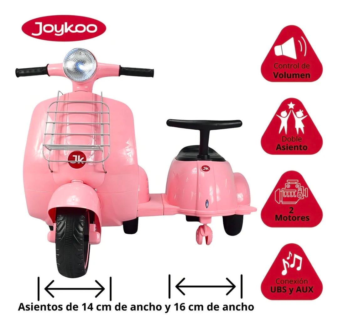 Motocicleta Montable Electrica Doble Asiento Sonido Luz 6v