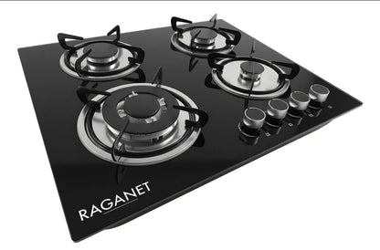 Parrilla 4 quemadores cristal templado RAGANET