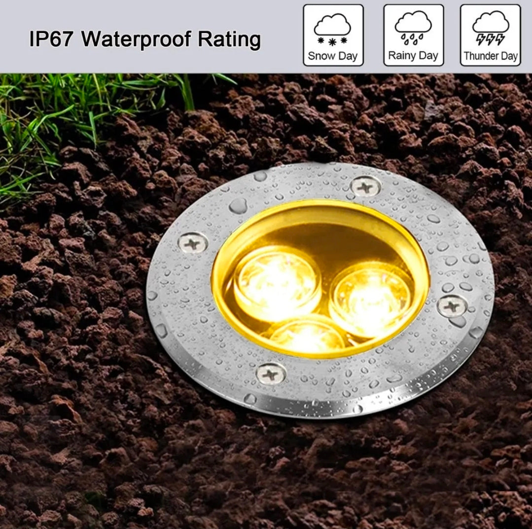 8 Lámparas de piso 3W luz cálida
