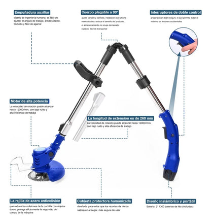Desbrozadora inalámbrica eléctrica