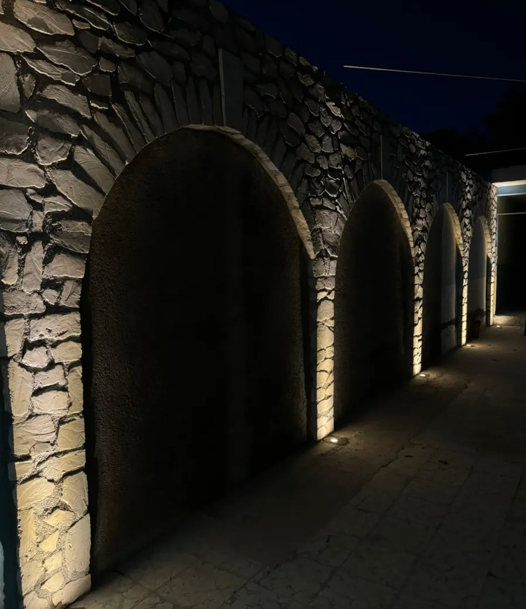 8 Lámparas de piso 3W luz cálida