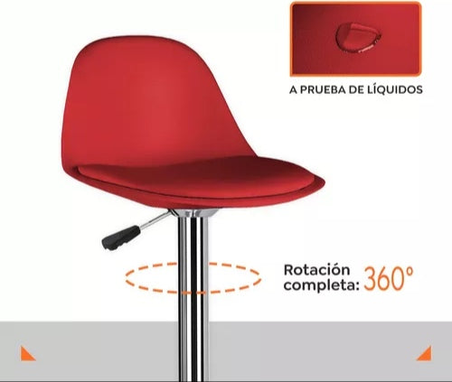 4 bancos modelo Tulip con asiento acolchado