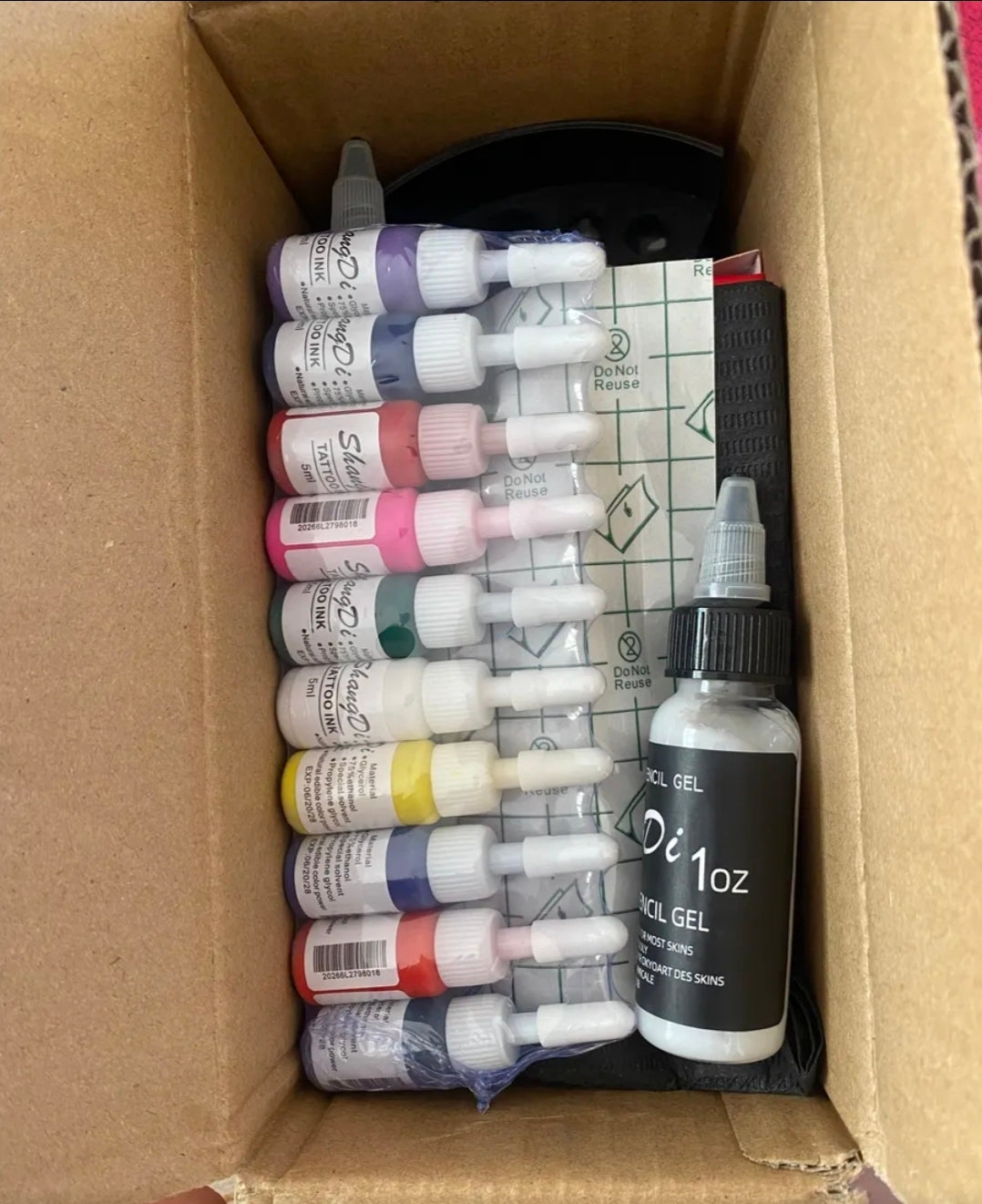Kit  Para Tatuar Profesional Con 12 Tintas