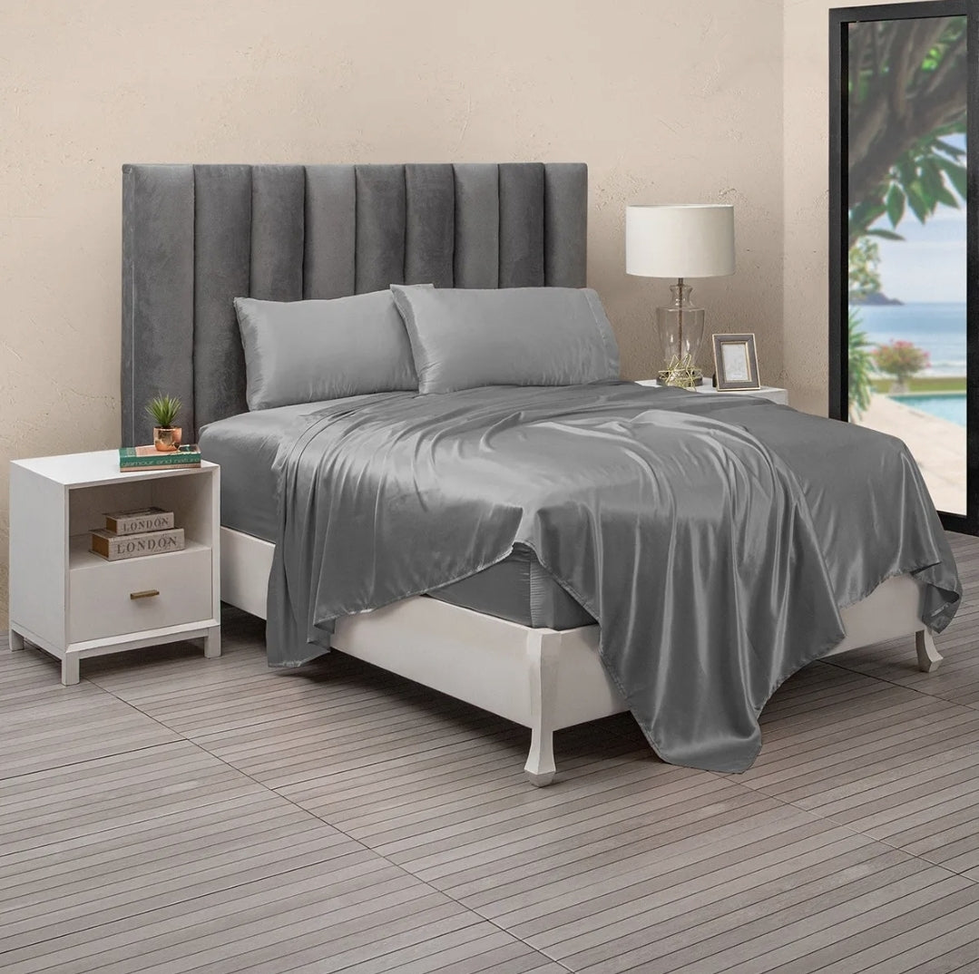 Sábana Lujosa De Satín matrimonial