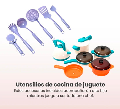 Cocina de juguete con luz, agua y sonido 73pz