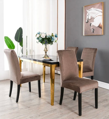 Funda silla de comedor 6 piezas tipo terciopelo