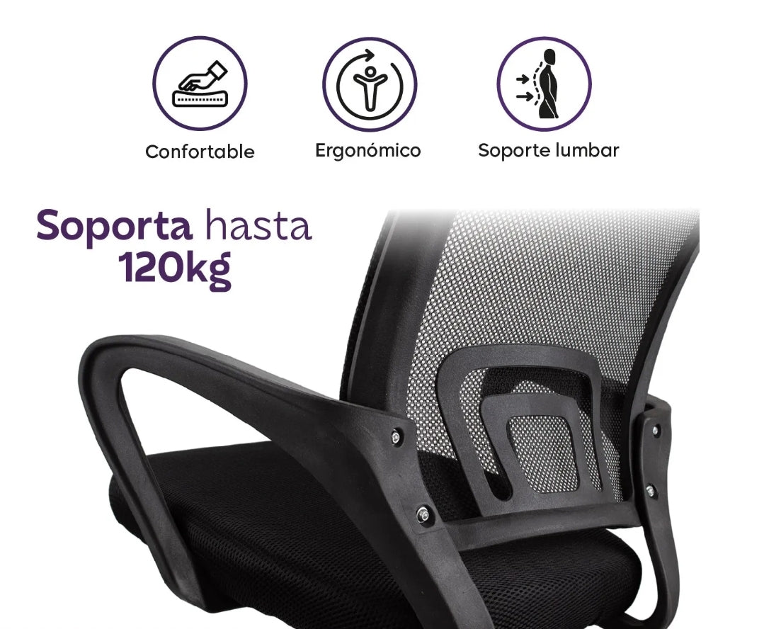 2 Sillas Oficina Ejecutiva Reclinable Ergonómica Escritorio