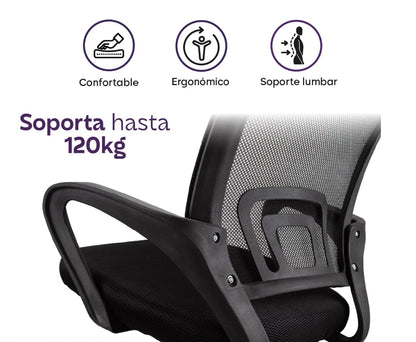 2 Sillas Oficina Ejecutiva Reclinable Ergonómica Escritorio
