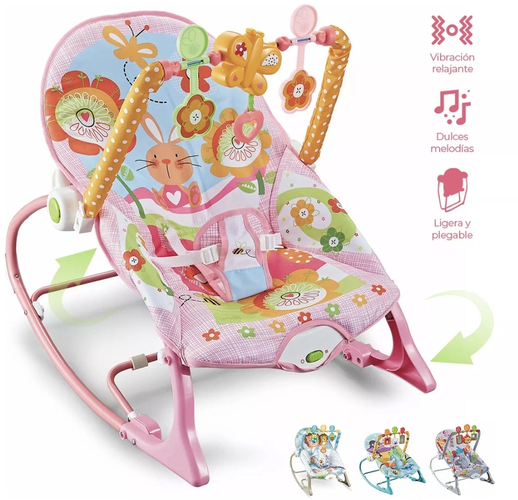 Rocker silla vibradora mecedora de bebe musical con juegos