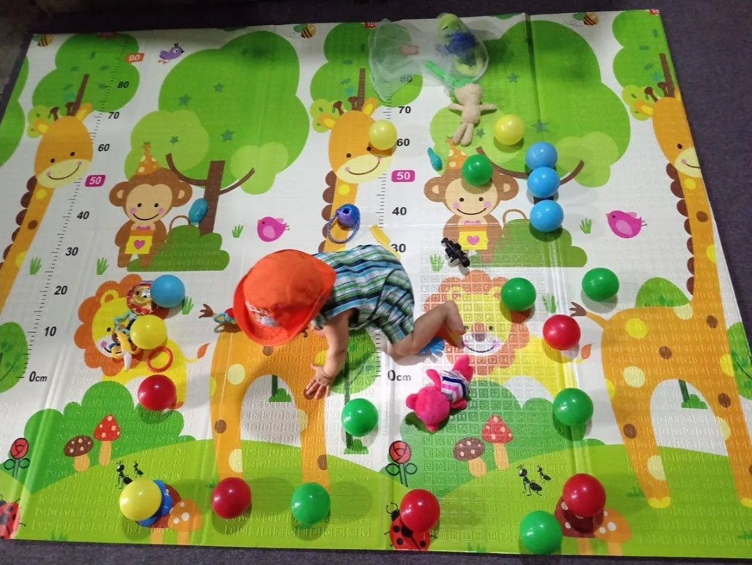 Tapete de bebé antigolpes plegable 2.00x1.50m doble cara