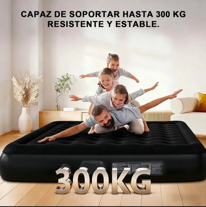 Colchón Inflable Matrimonial Con Bomba Inalámbrica