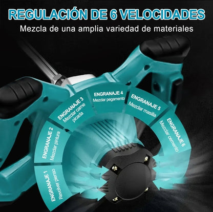 Mezcladora eléctrica de cemento/pintura 6 velocidades 3200w