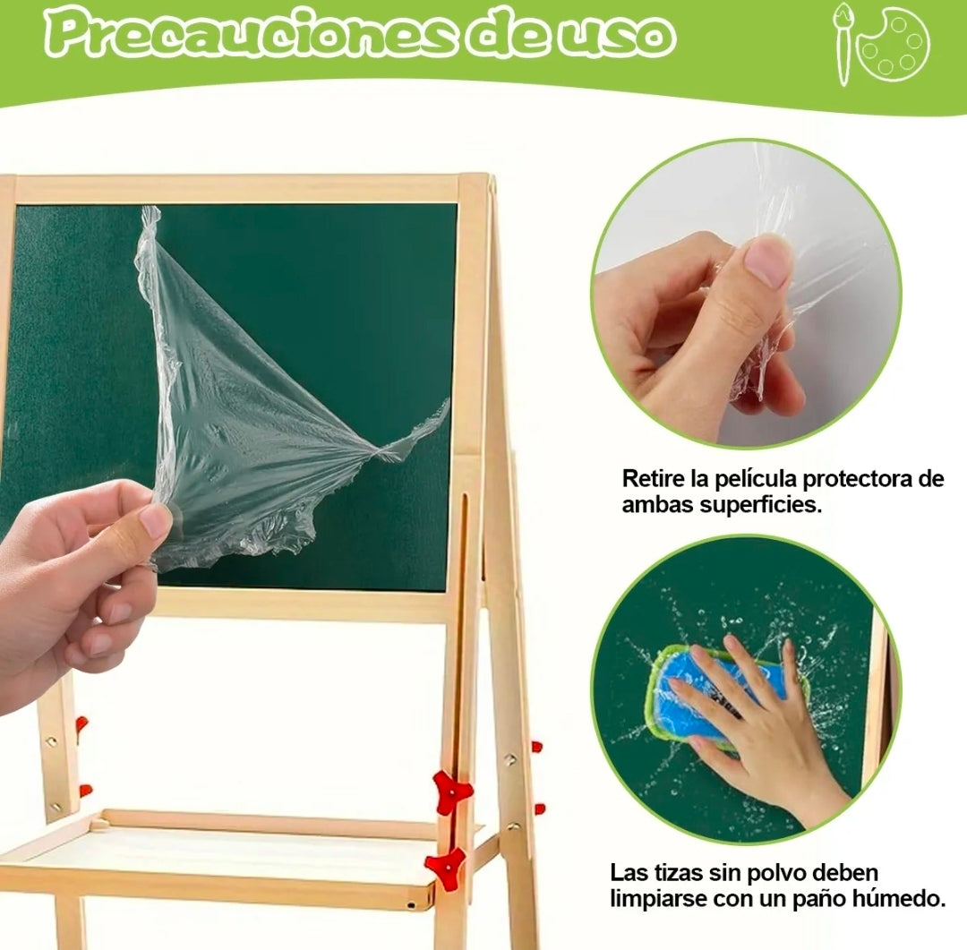 Caballete magnético infantil pizarrón para niños